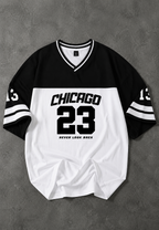 Chicago 23 Never Look Back Jersey T-Shirt – Black & White