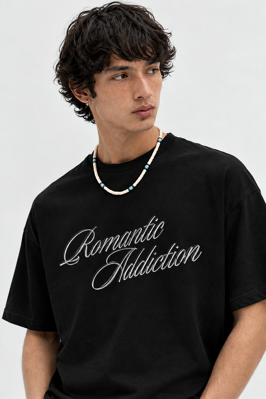 Romantic Addiction Graphic T-Shirt – Black