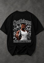 San Andreas Gothic Streetwear Regular Tee – Black