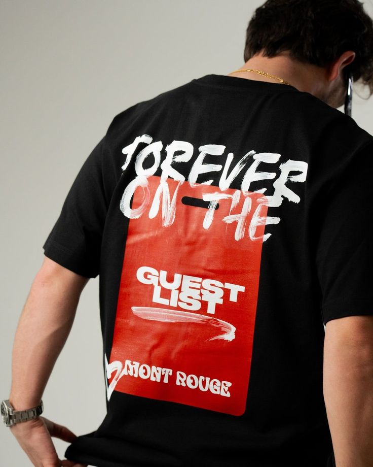 Forever on the Guest List Mont Rouge Graphic T-Shirt – Black