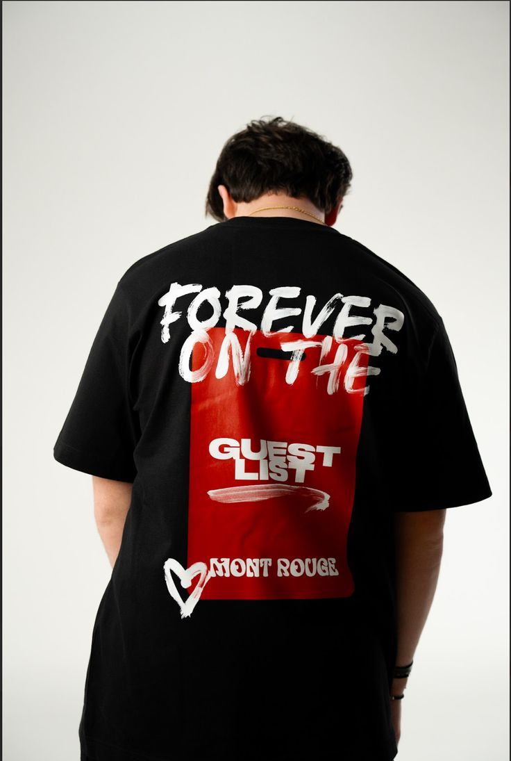 Forever on the Guest List Mont Rouge Graphic T-Shirt – Black