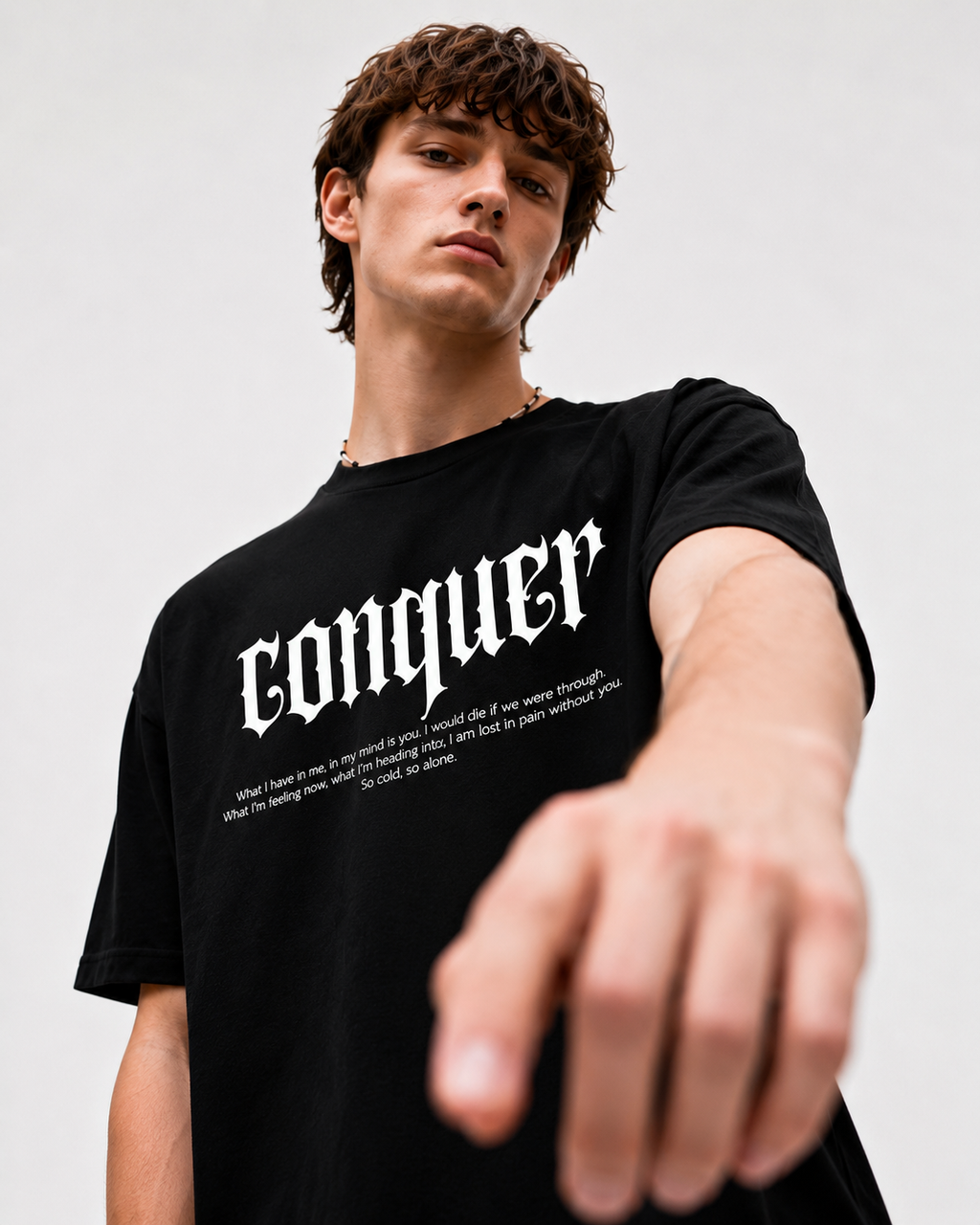 Conquer Knight Graphic T-Shirt – Black