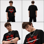 Shining Heart Empire Graphic T-Shirt – Black Flame Edition
