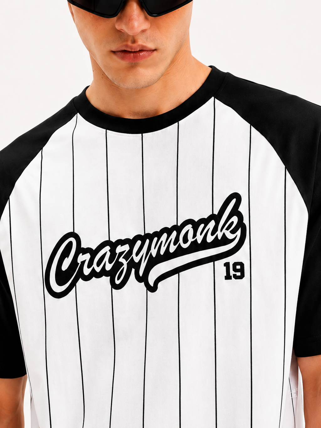 Crazymonk Originals Jersey T-Shirt – White & Black