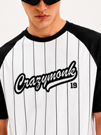 Crazymonk Originals Jersey T-Shirt – White & Black