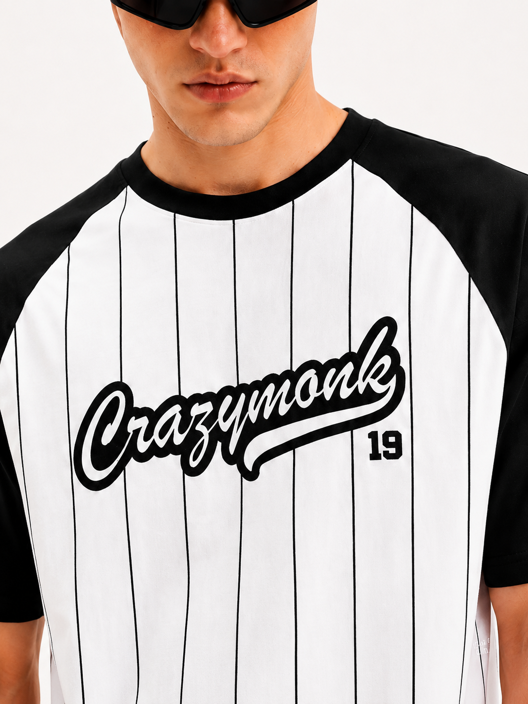 Crazymonk Originals Jersey T-Shirt – White & Black