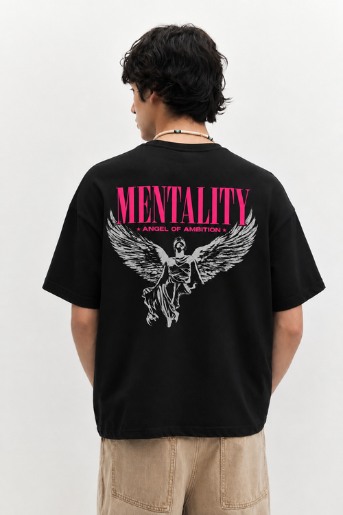 Mentality Angel of Ambition Graphic T-Shirt – Black