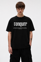 Conquer Knight Graphic T-Shirt – Black