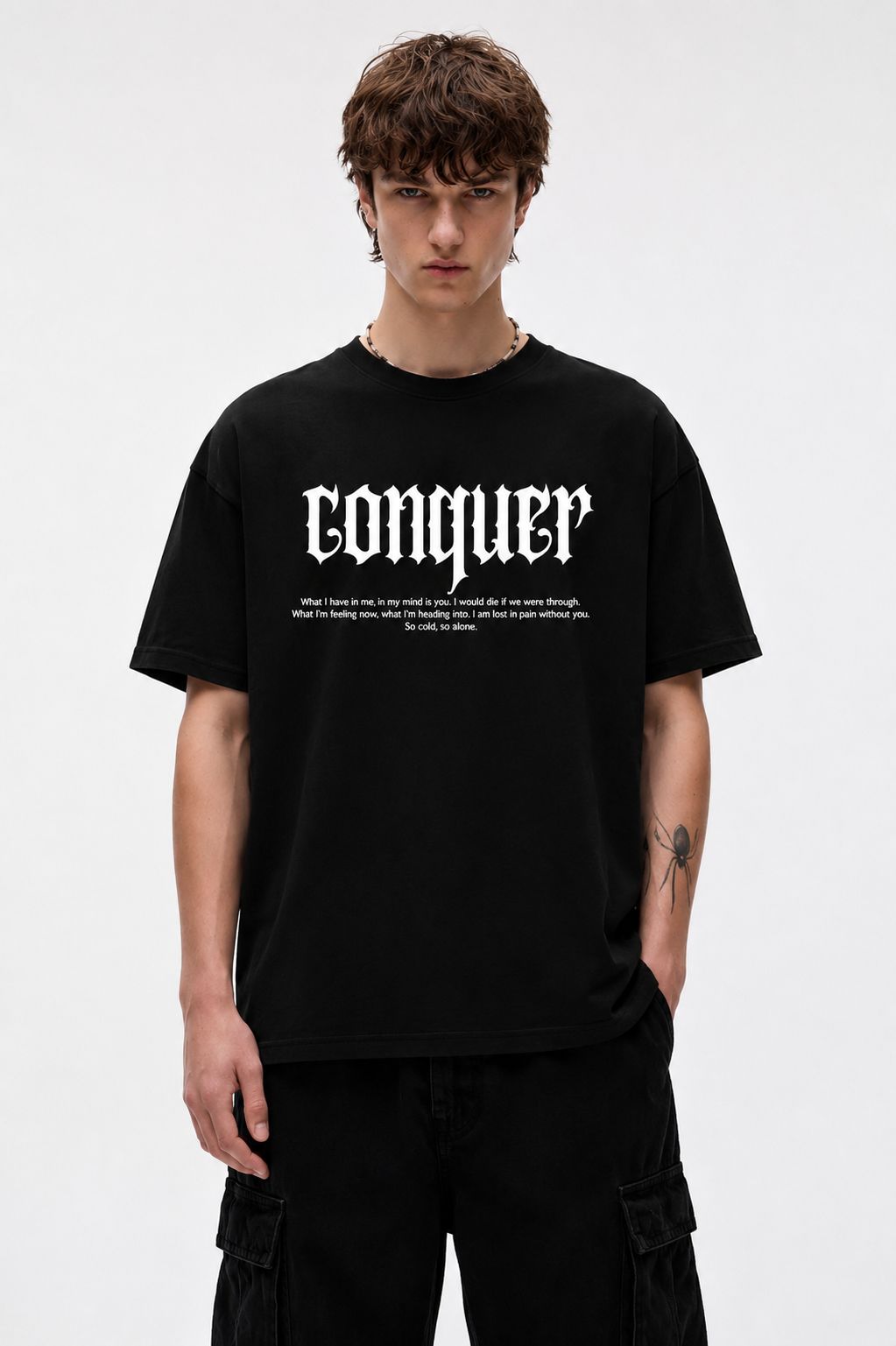 Conquer Knight Graphic T-Shirt – Black