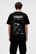 Conquer Knight Graphic T-Shirt – Black