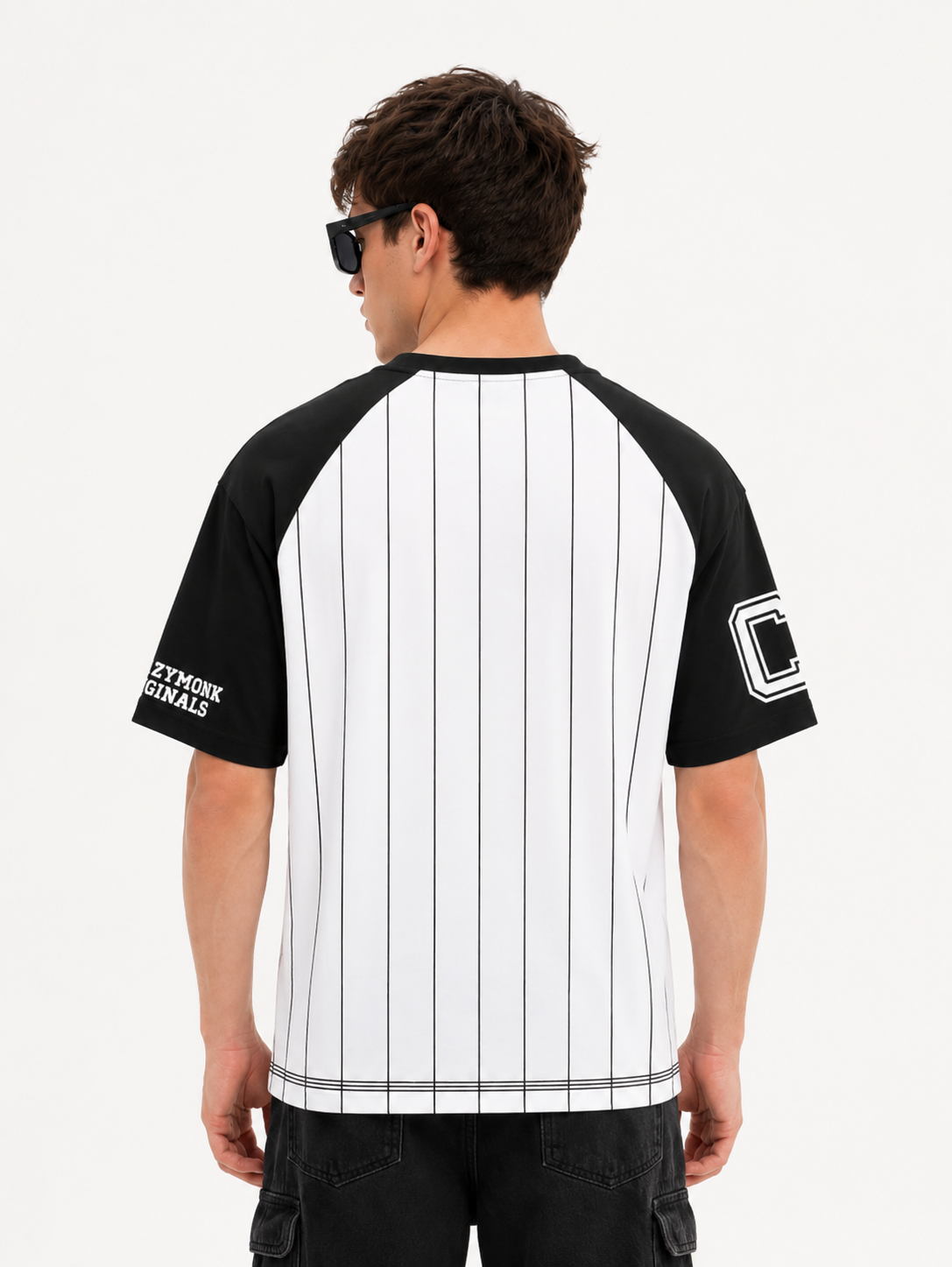 Crazymonk Originals Jersey T-Shirt – White & Black