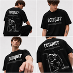 Conquer Knight Graphic T-Shirt – Black