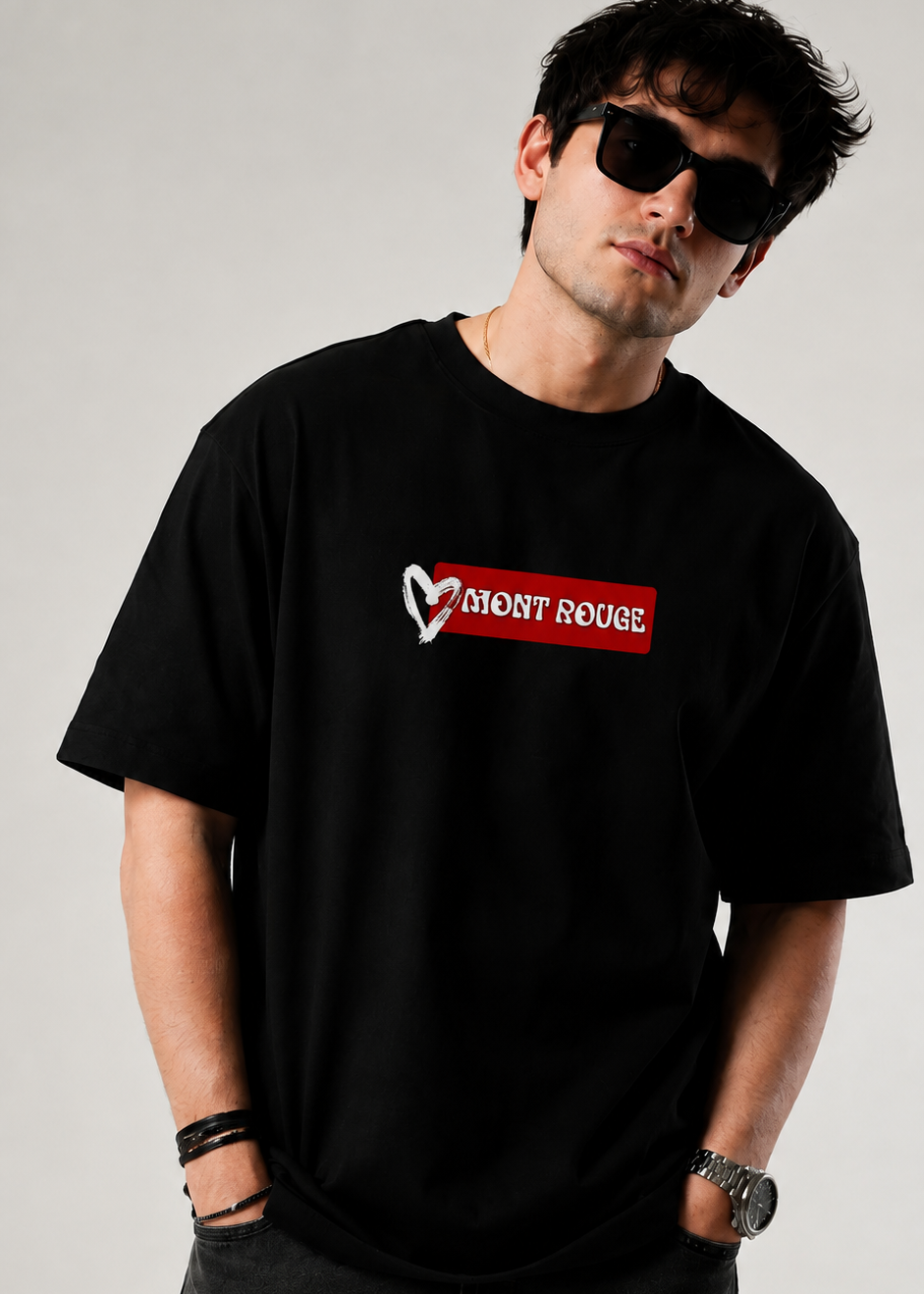 Forever on the Guest List Mont Rouge Graphic T-Shirt – Black